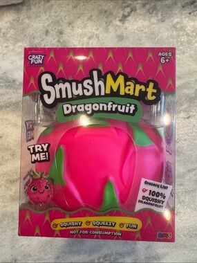 SmushMart Dragonfruit Squishy Toy by - Pink/Green